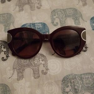 Salvatore Ferragamo Burgundy Sunglasses